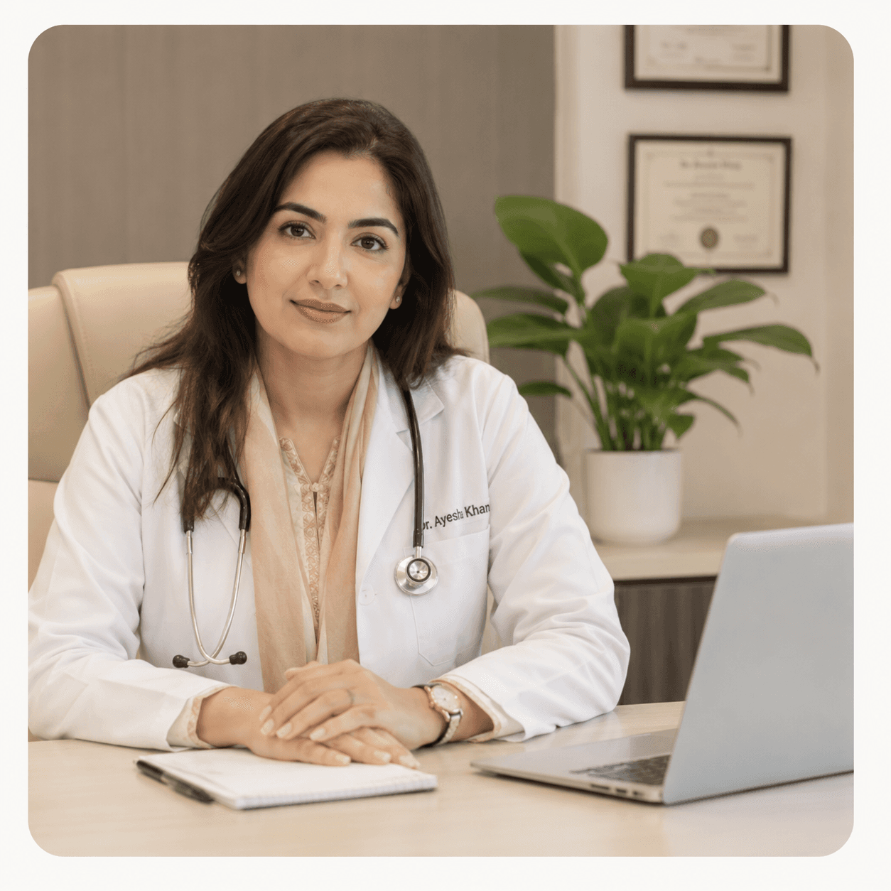 A Hayat doctor at her clinic